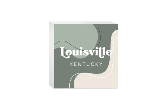 Vintage Groove Fluid Green Kentucky Louisville | Wood Block | Eaches | Min 4