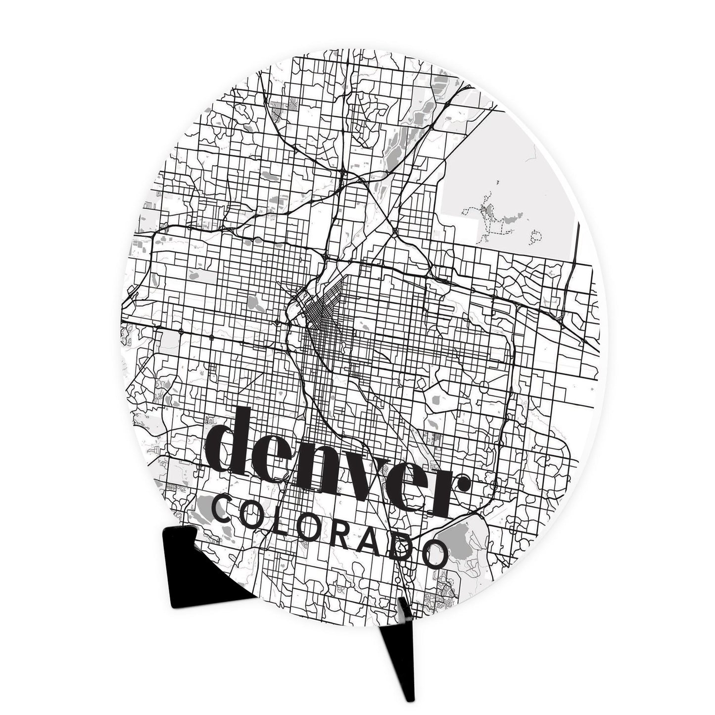 Black And White White Map Colorado Denver | Wood Sign | Eaches | Min 1