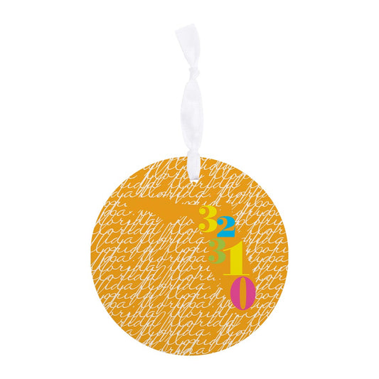 Bright Modern State Script Orange Florida Tallahassee | Wood Ornament | Eaches | Min 6