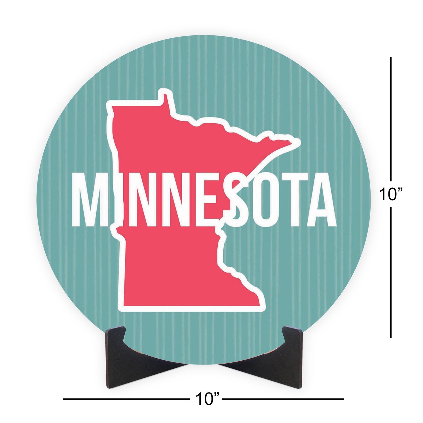 Boho Color State On Blue Minnesota | Wood Sign | Eaches | Min 1