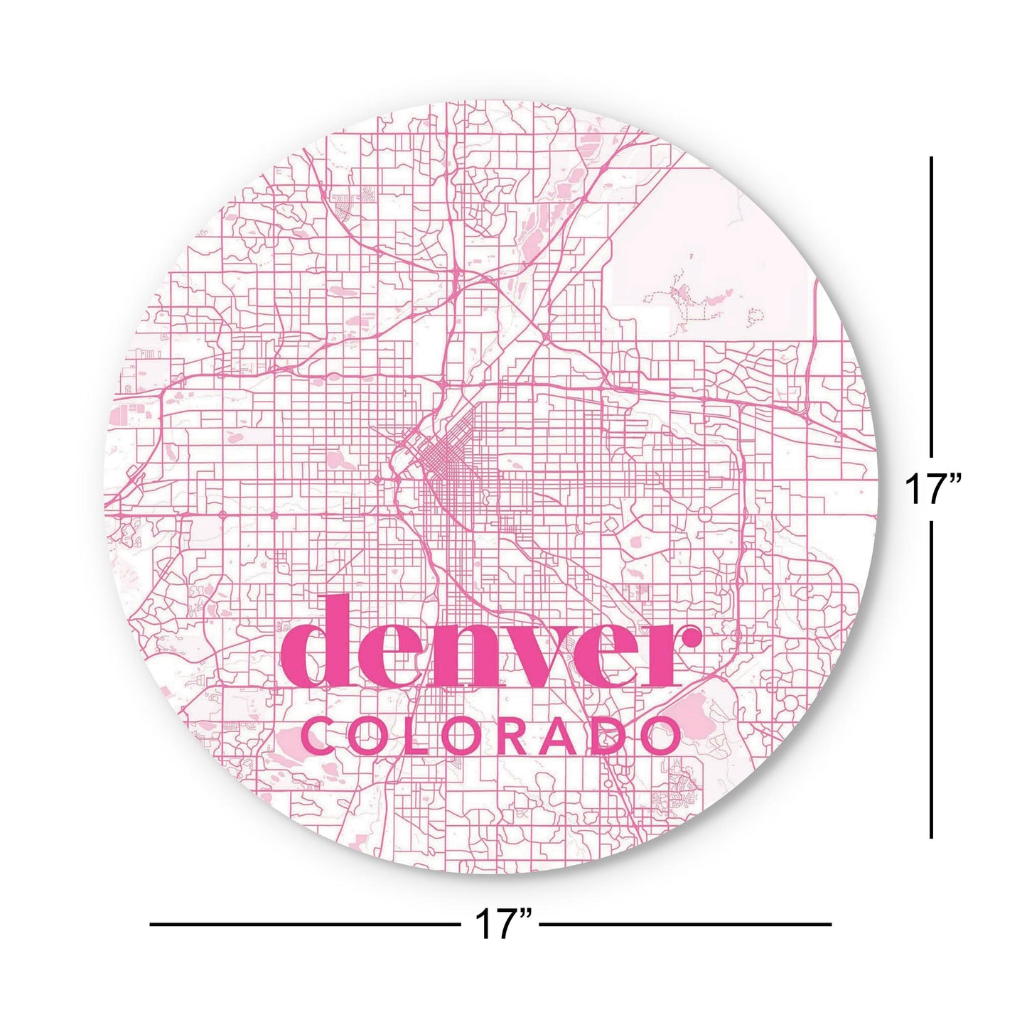 Bright Modern Pink Map Colorado Denver | Wood Sign | Eaches | Min 1