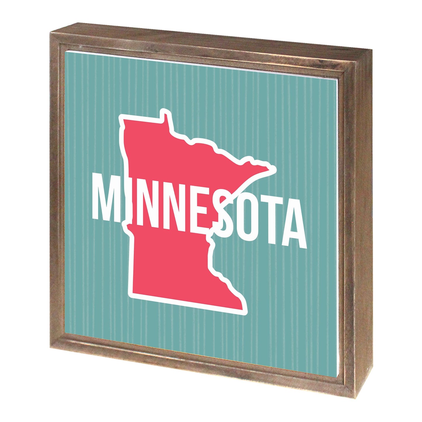 Boho Color State On Blue Minnesota | Wood Sign | Eaches | Min 1