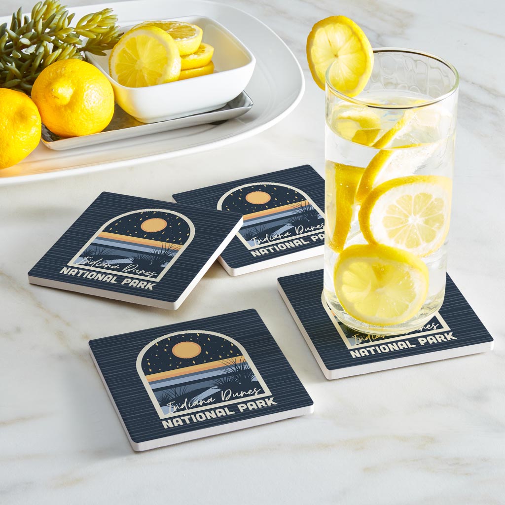 Indiana Dunes At Night | Absorbent Coasters | Set of 4 | Min 2