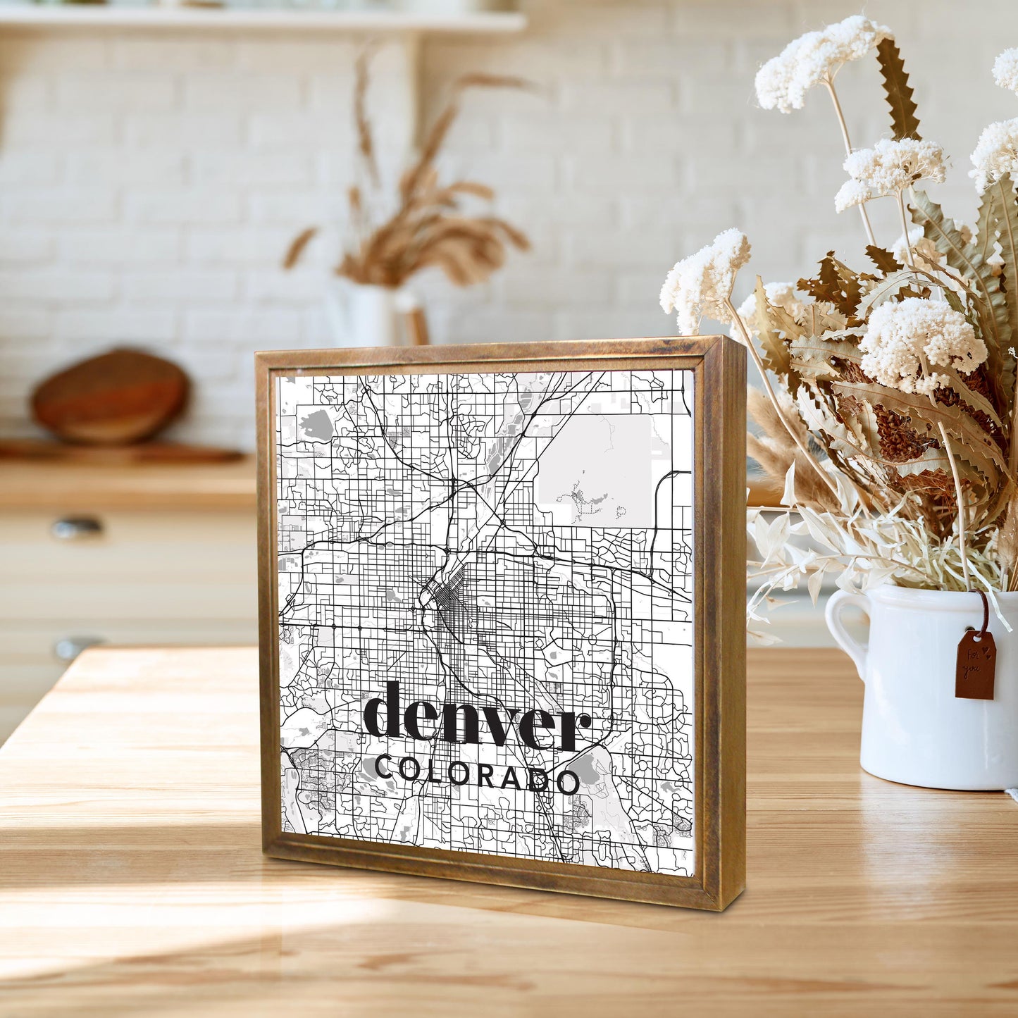 Black And White White Map Colorado Denver | Wood Sign | Eaches | Min 1