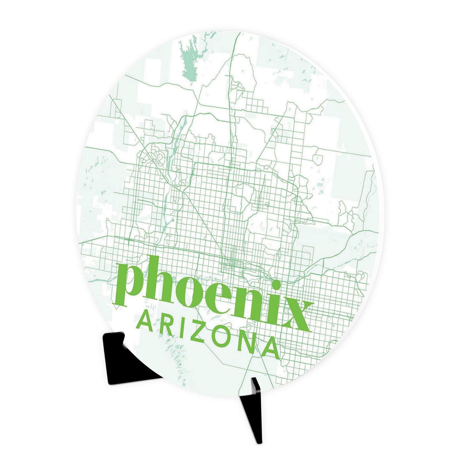 Bright Modern Green Map Arizona Phoenix | Wood Sign | Eaches | Min 1