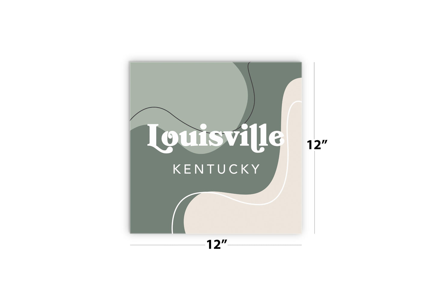 Vintage Groove Fluid Green Kentucky Louisville | Wood Sign | Eaches | Min 2