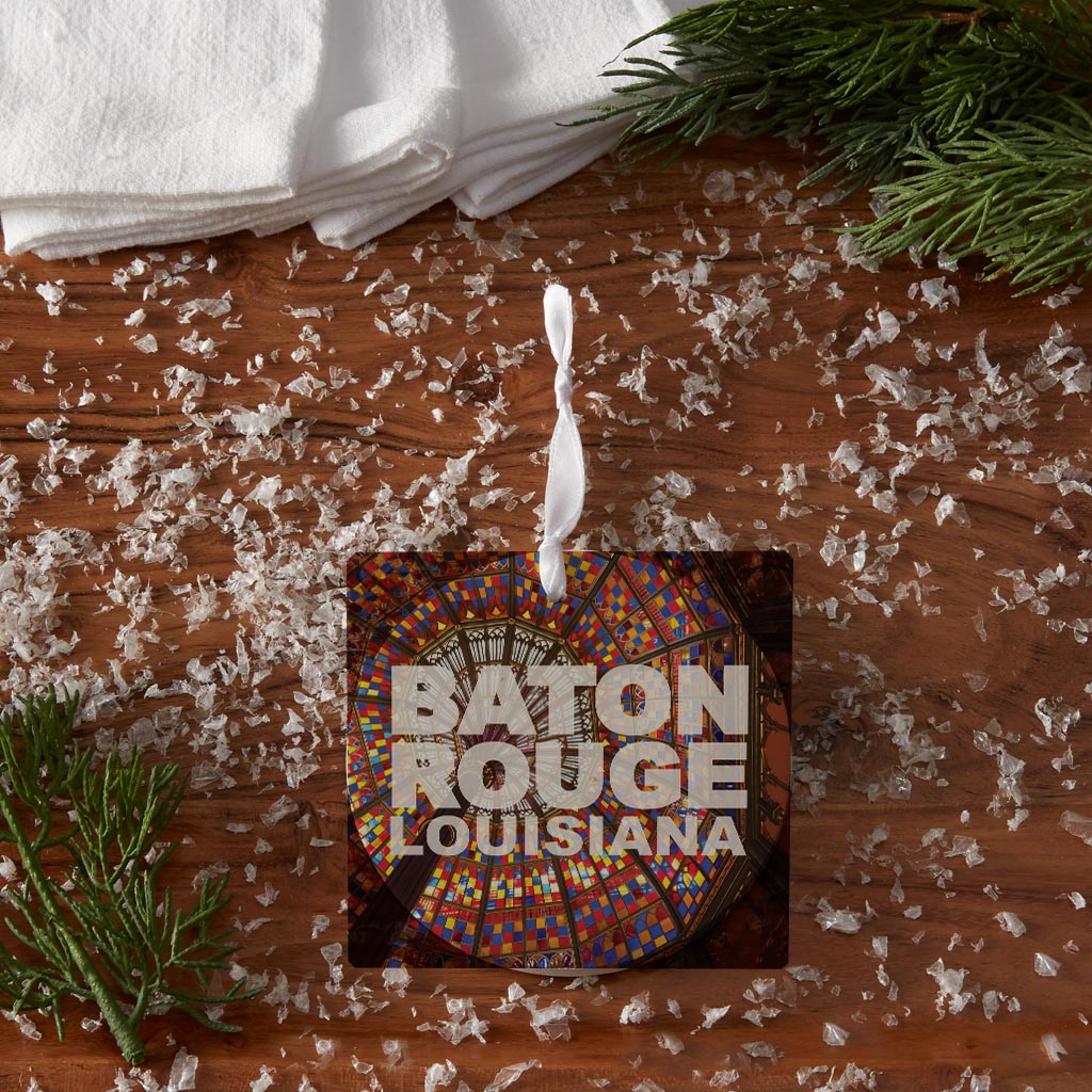 Baton Rouge Louisiana Photo | Wood Ornament | Eaches | Min 6