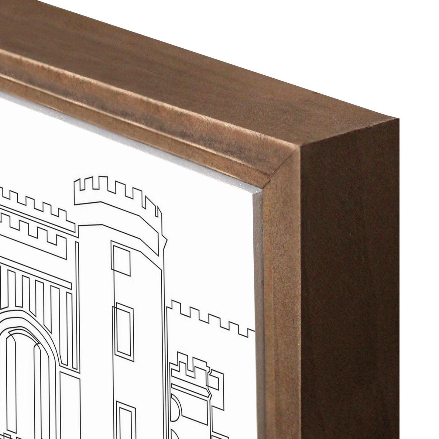 Minimalistic Baton Rouge State House | Wood Sign | Eaches | Min 1