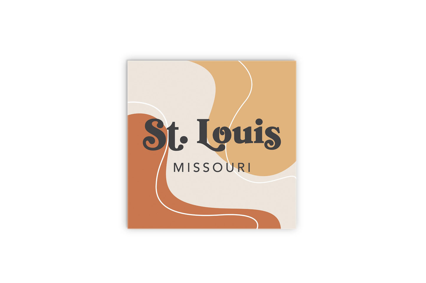 Vintage Groove Fluid Orange Missouri St Louis | Wood Sign | Eaches | Min 2