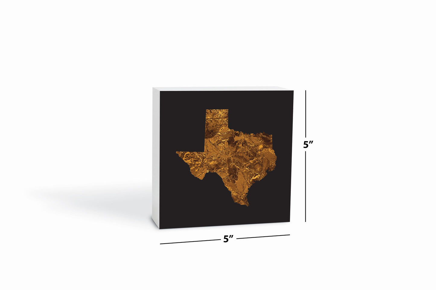 Texas State Shape Copper | Wood Block | Eaches | Min 4