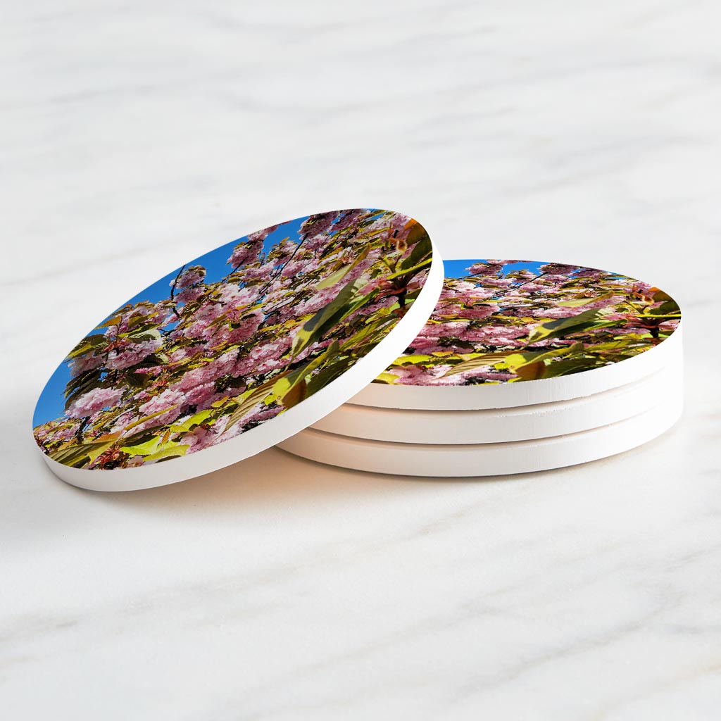 Monokian Cherry Blossoms | Absorbent Coasters | Set of 4 | Min 2