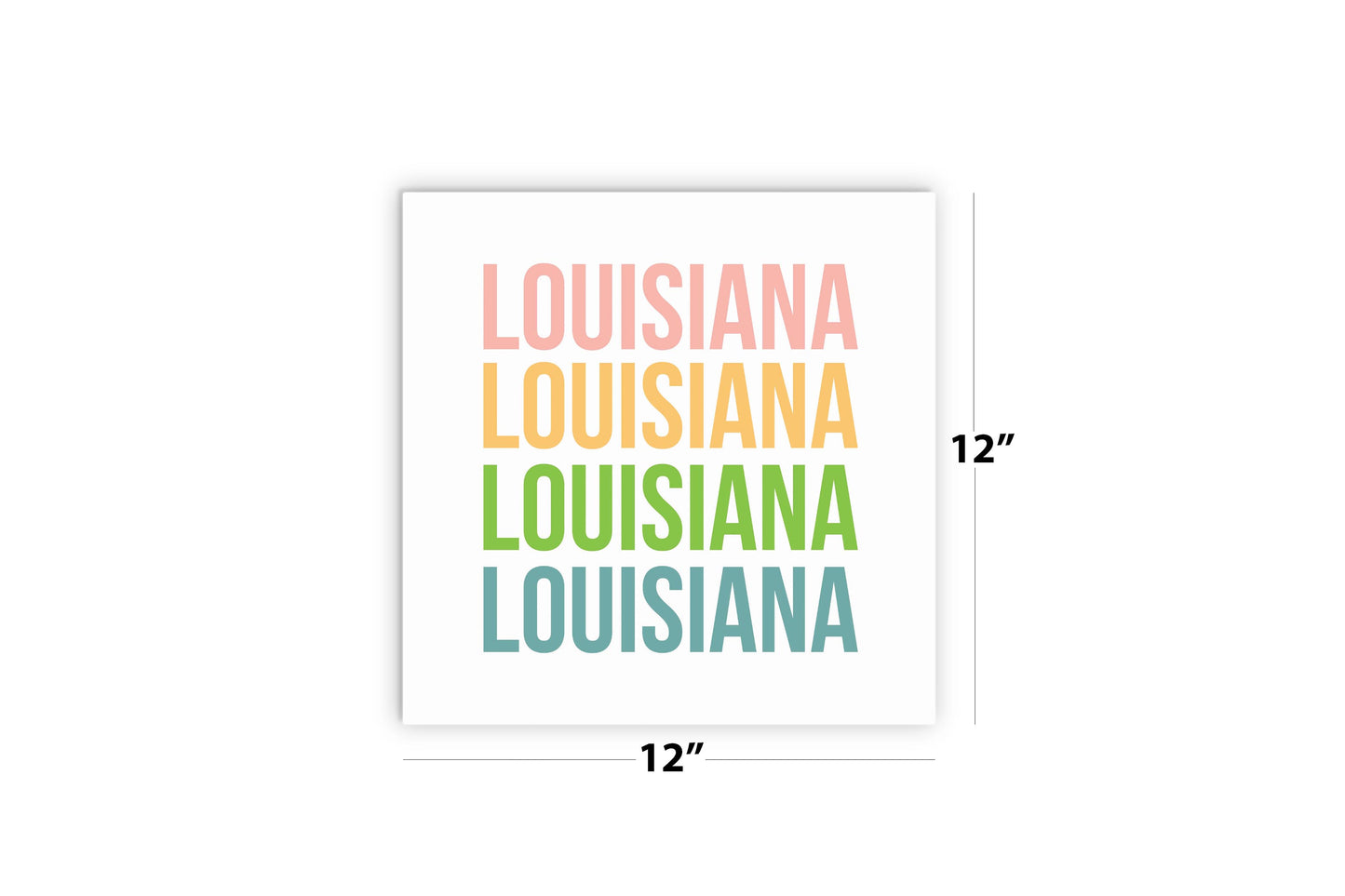 Boho Color Repeated State Name Louisiana | Wood Sign | Eaches | Min 2