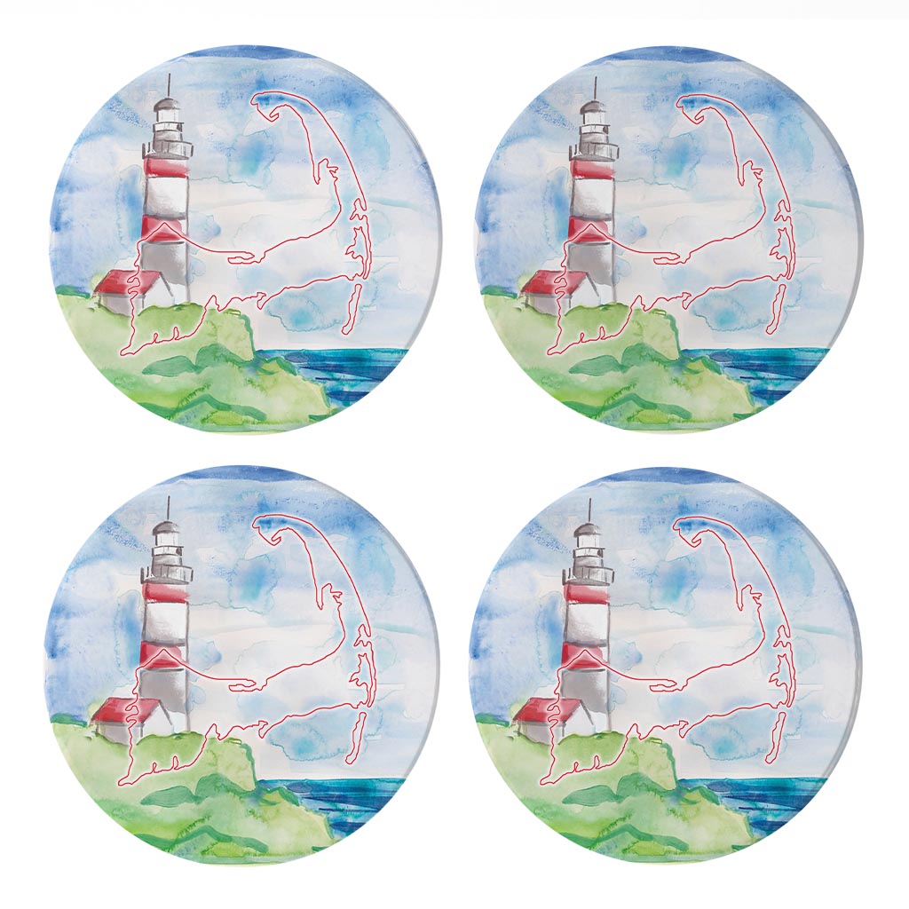 Watercolor Lighthouse | Absorbent Coasters | Set of 4 | Min 2