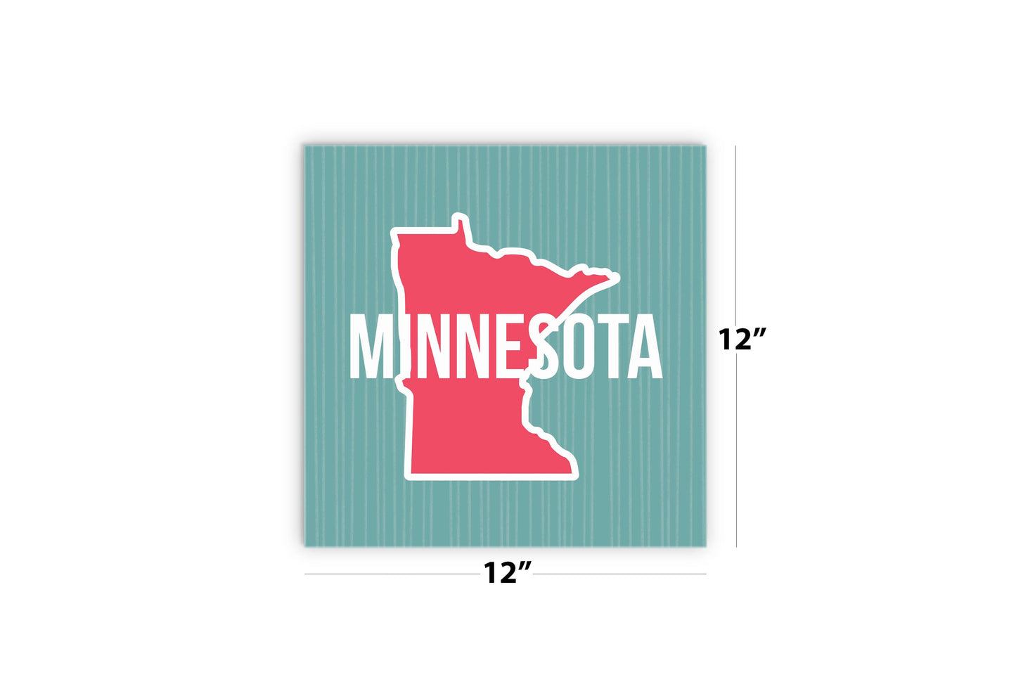 Boho Color State On Blue Minnesota | Wood Sign | Eaches | Min 2