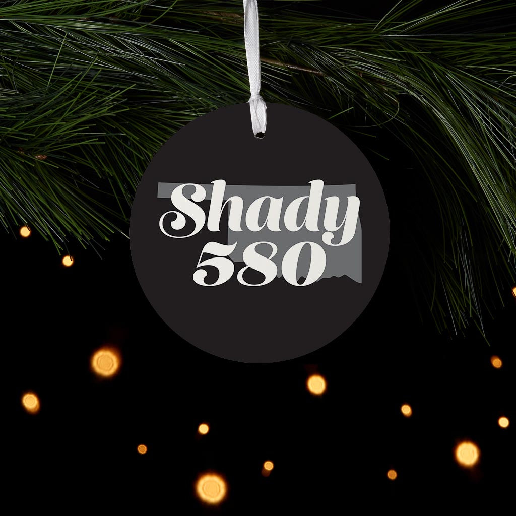 Minimalistic B&W Ardmore Ok Shady 580 Black | Wood Ornament | Eaches | Min 6