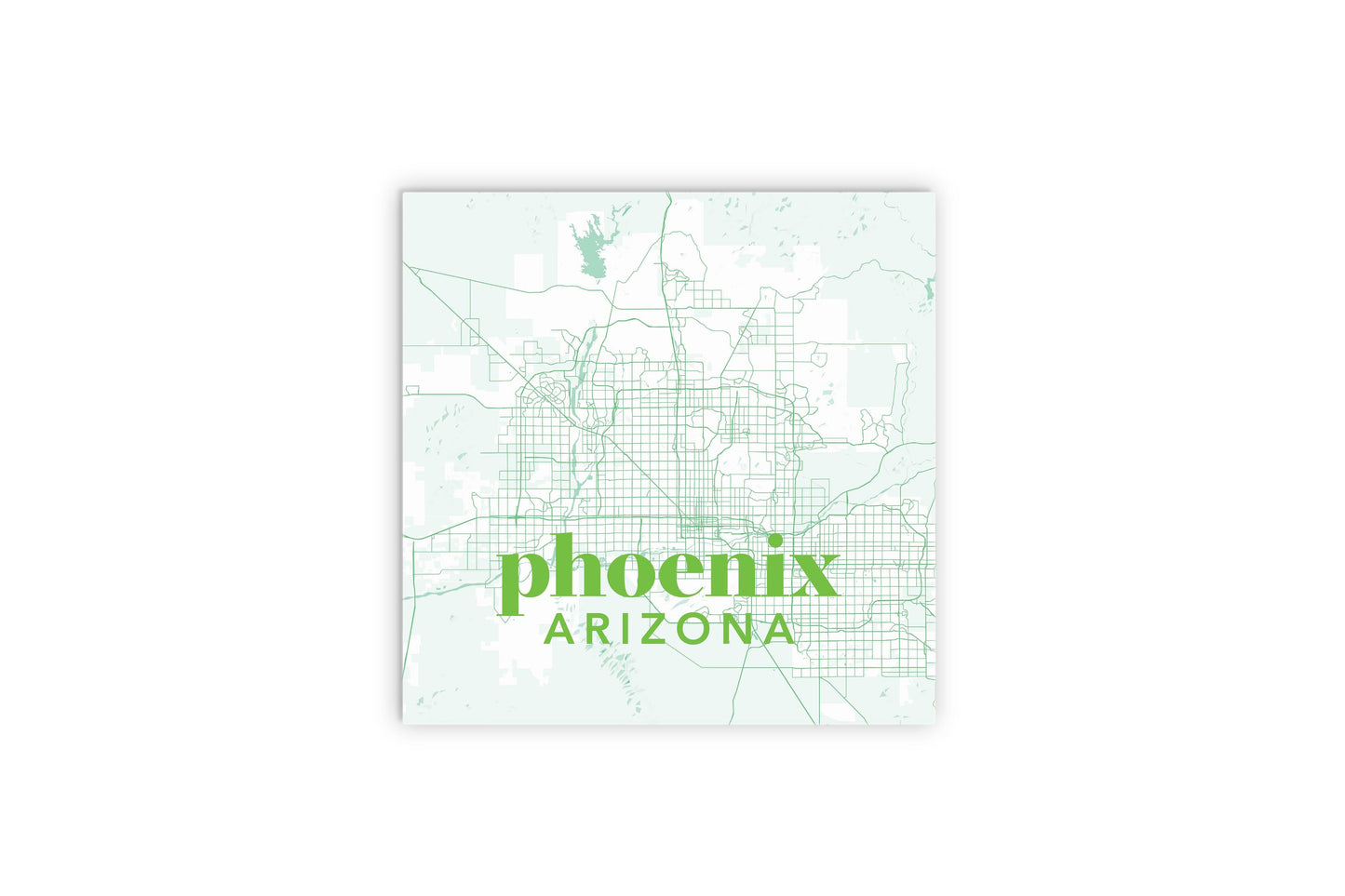 Bright Modern Green Map Arizona Phoenix | Wood Sign | Eaches | Min 2