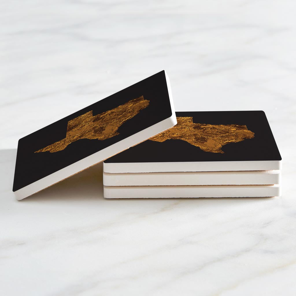 Texas State Shape Copper | Absorbent Coasters | Set of 4 | Min 2