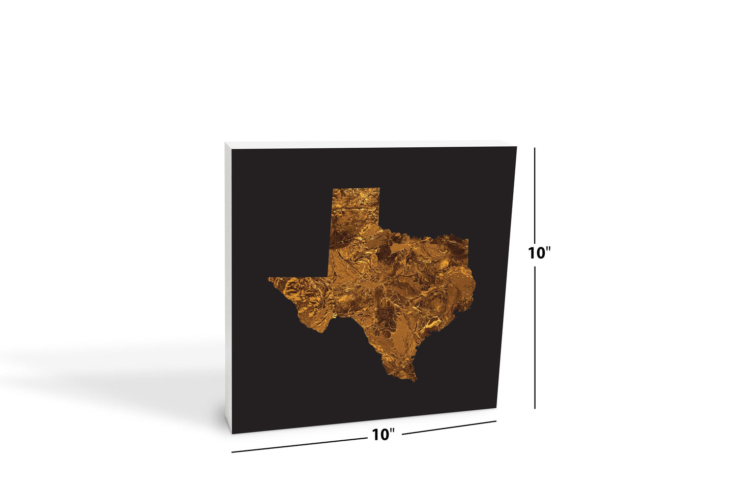 Texas State Shape Copper | Wood Block | Eaches | Min 2