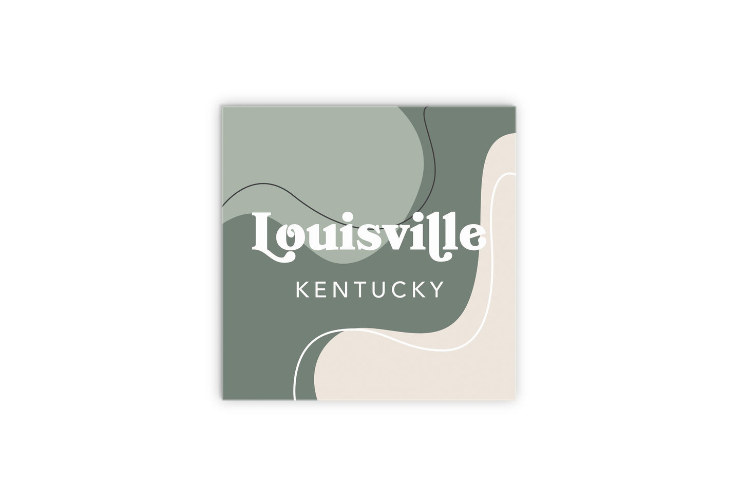 Vintage Groove Fluid Green Kentucky Louisville | Wood Sign | Eaches | Min 2