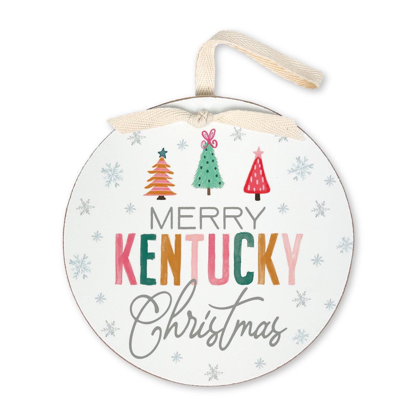 6" Round Ornament-Whimsy Wonderland Bright Merry Kentucky Christmas