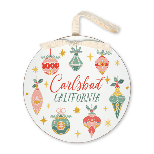 6" Round Ornament-Christmas Ornaments Carlsbad California