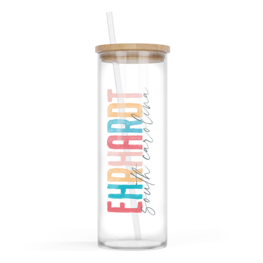 24oz Cold Brew Glass-Watercolor City Ehrhardt South Carolina