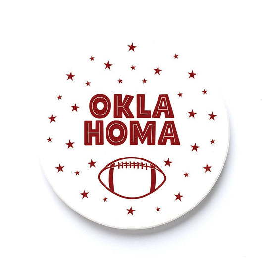 Car Coaster-Game Day Stars Oklahoma Crimson Football