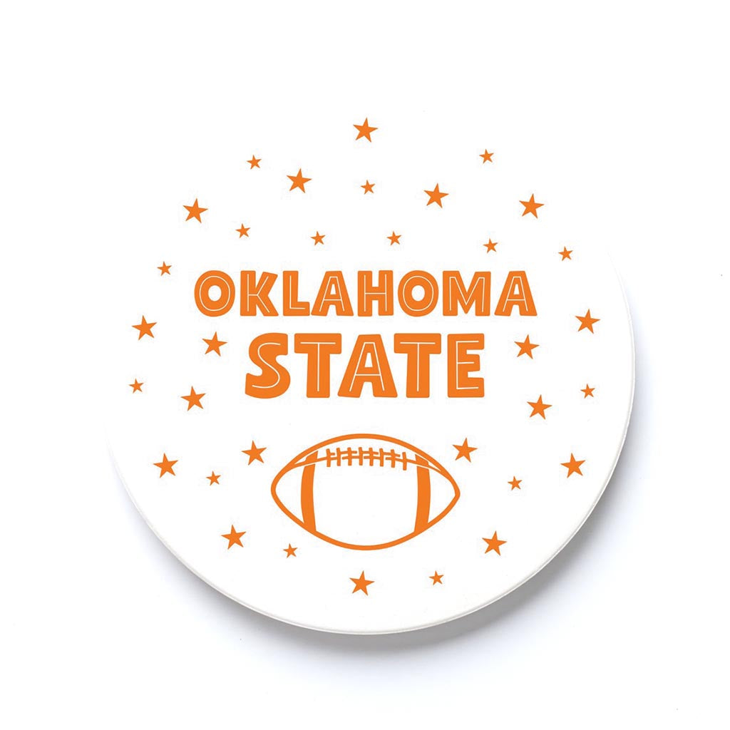 Car Coaster-Game Day Stars Oklahoma Orange Football