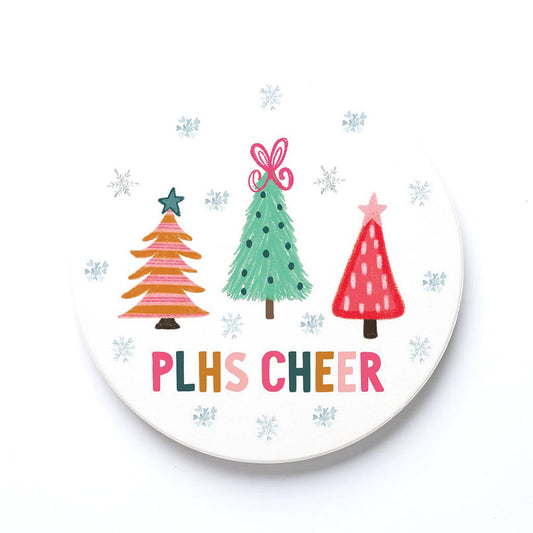 Ceramic Round Coaster-Whimsy Wonderland Bright PLHS Cheer