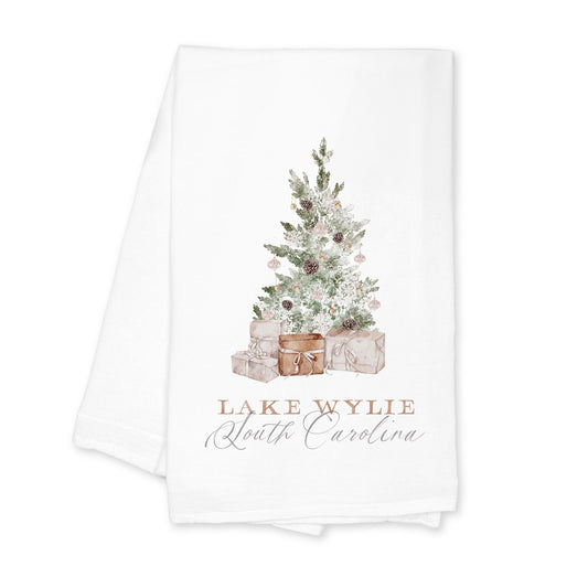 Cotton Tea Towel White-Crystal Cottage Lake Wylie South Carolina -0