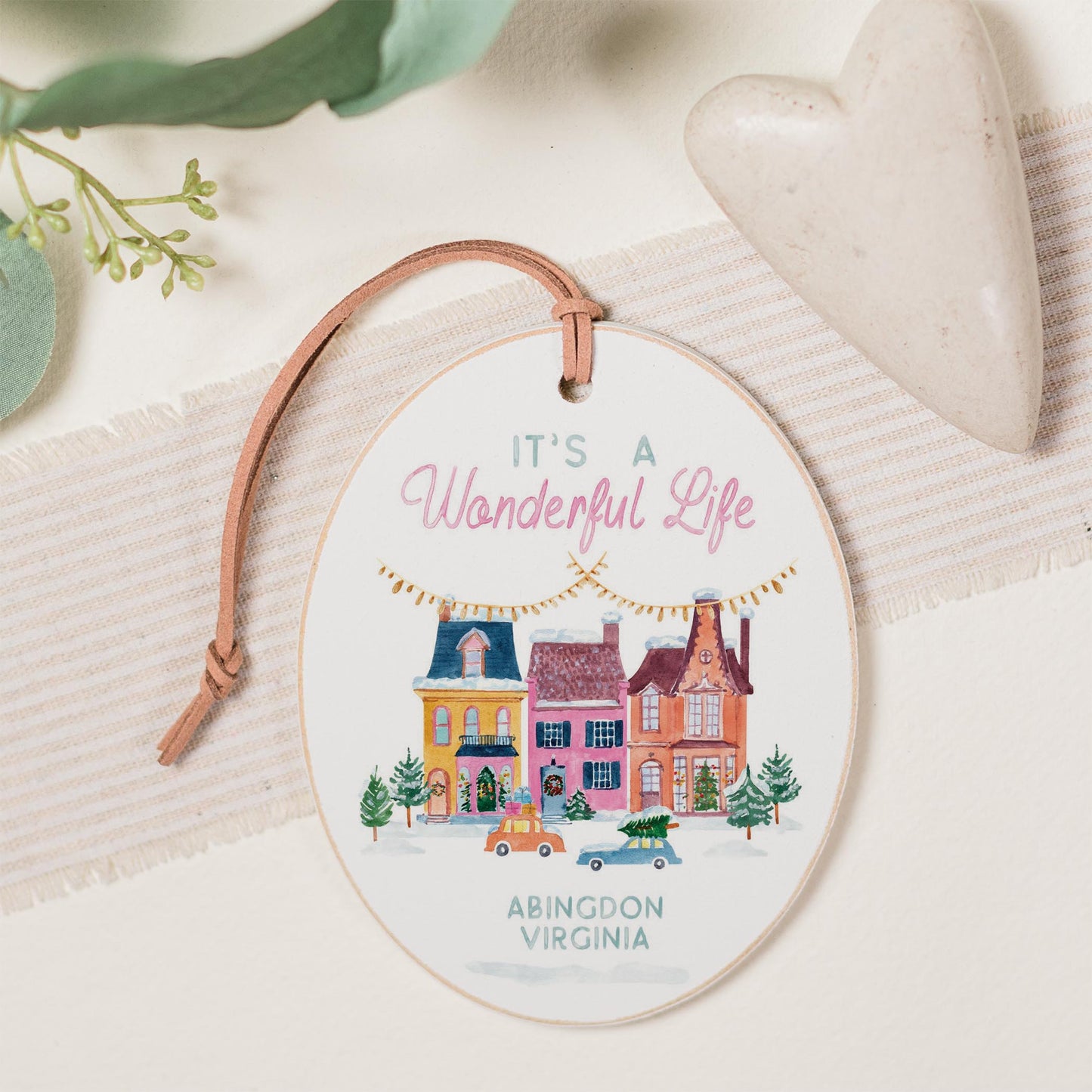 Oval Ornament-It's a wonderful Life Abingdon Virginia