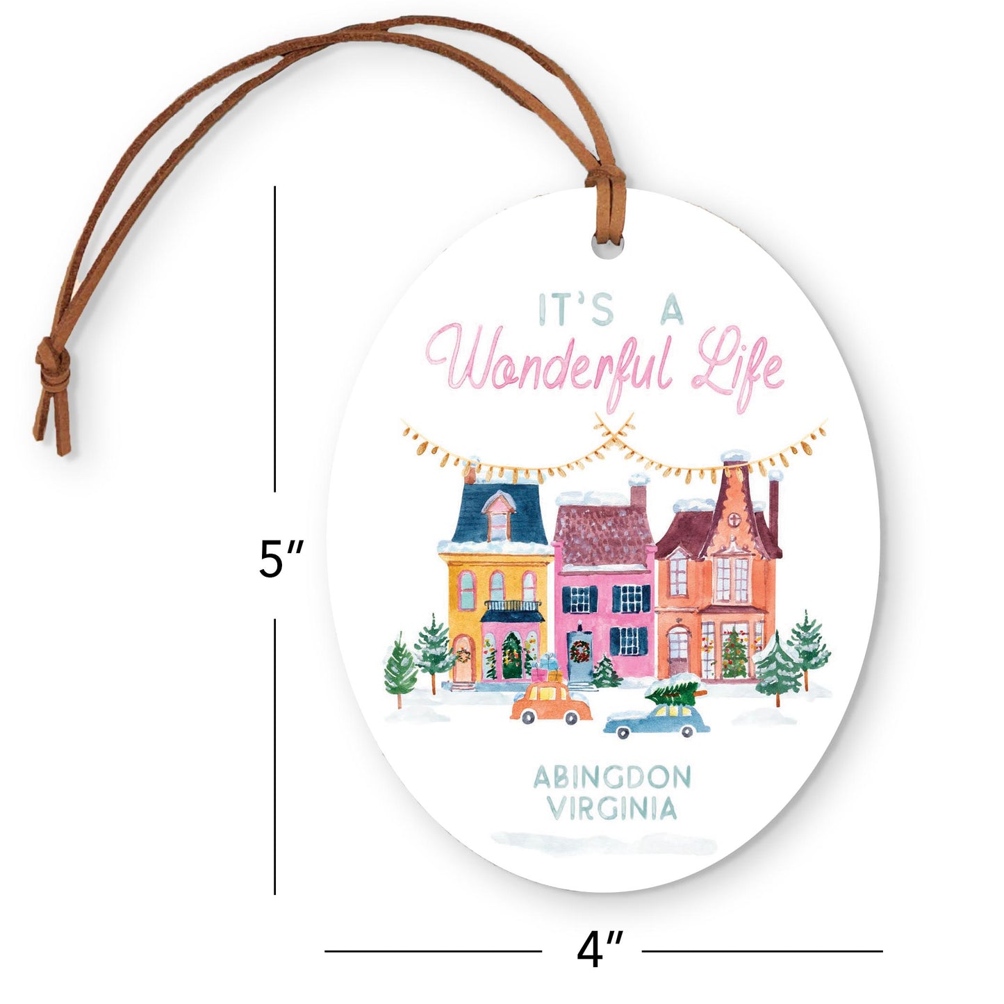 Oval Ornament-It's a wonderful Life Abingdon Virginia