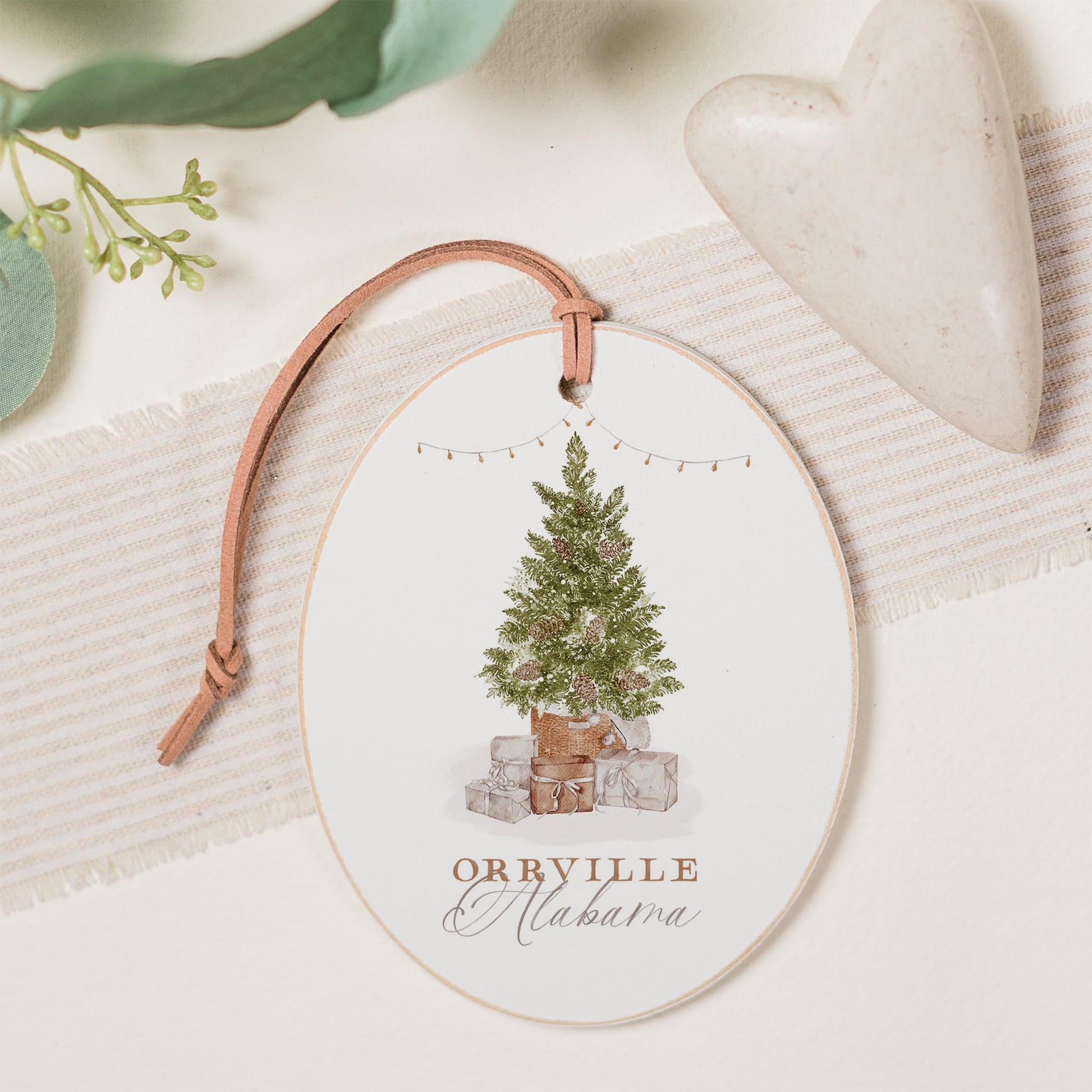 Oval Ornament-Cottage Tree Orrville Alabama -0