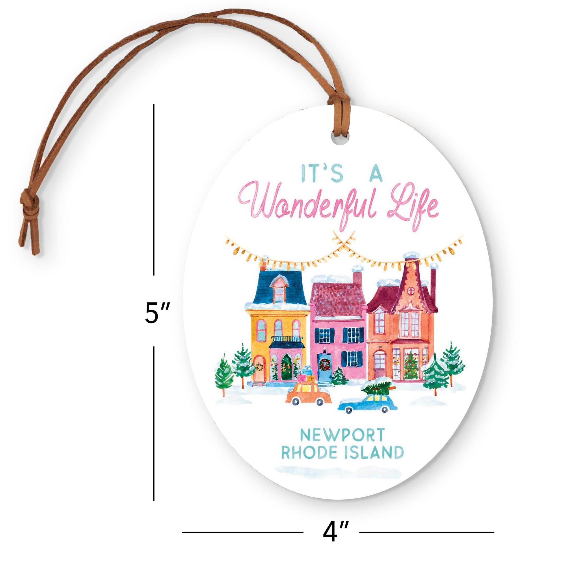 Oval Ornament-It's A Wonderful Life Newport Rhode Island -3