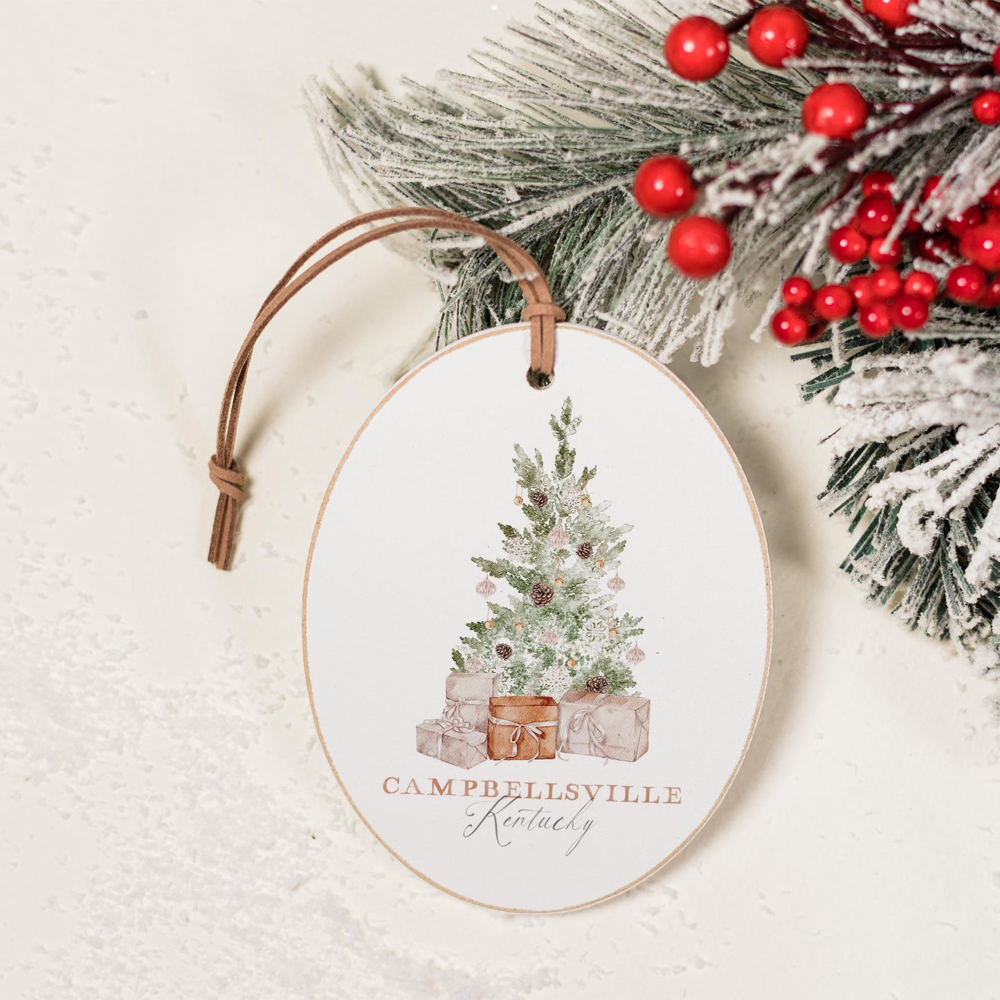 Oval Ornament-Crystal Cottage Tree Campbellsville KY