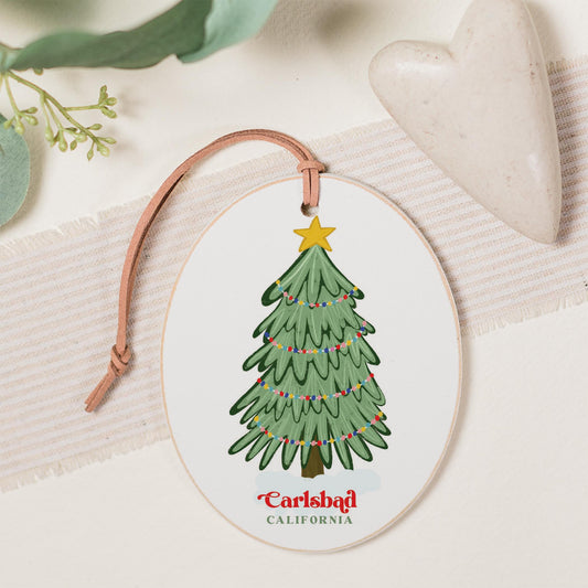 Oval Ornament-Christmas Tree Carlsbad California