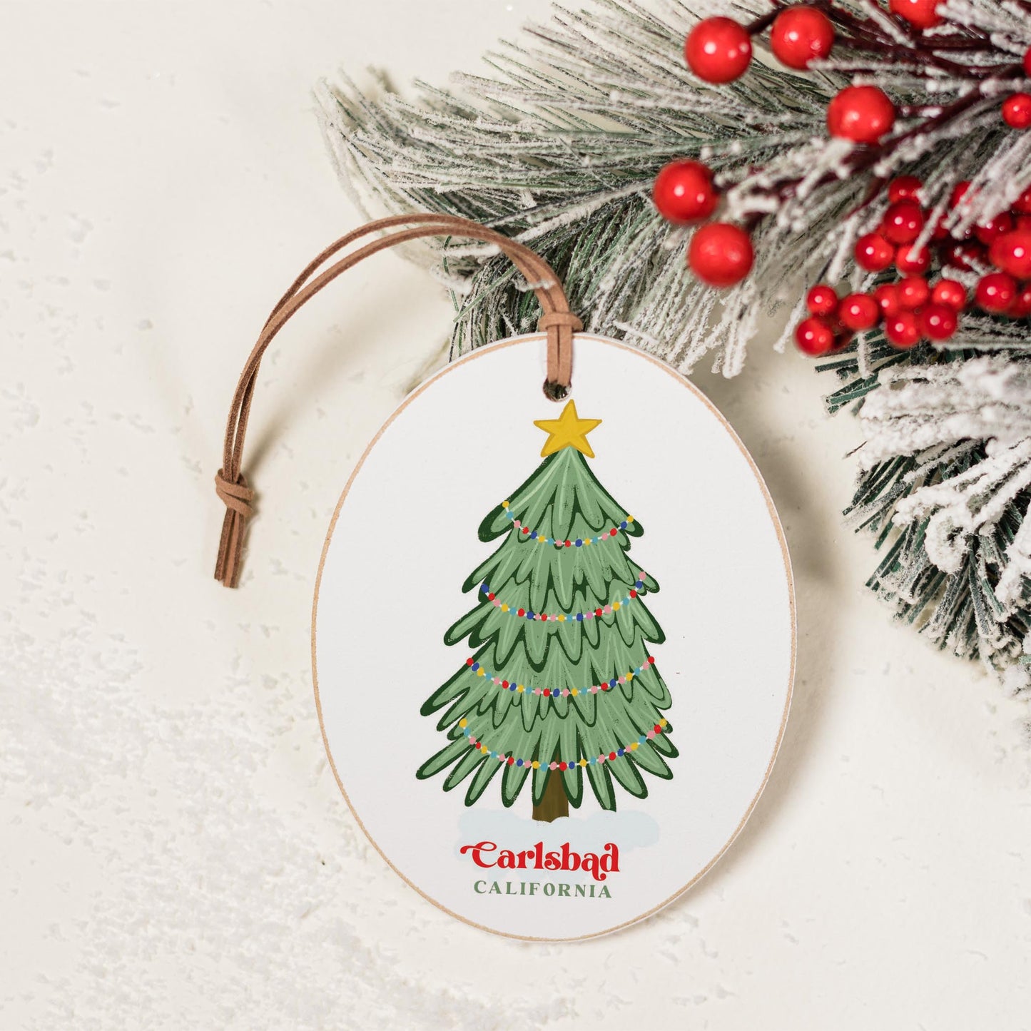 Oval Ornament-Christmas Tree Carlsbad California