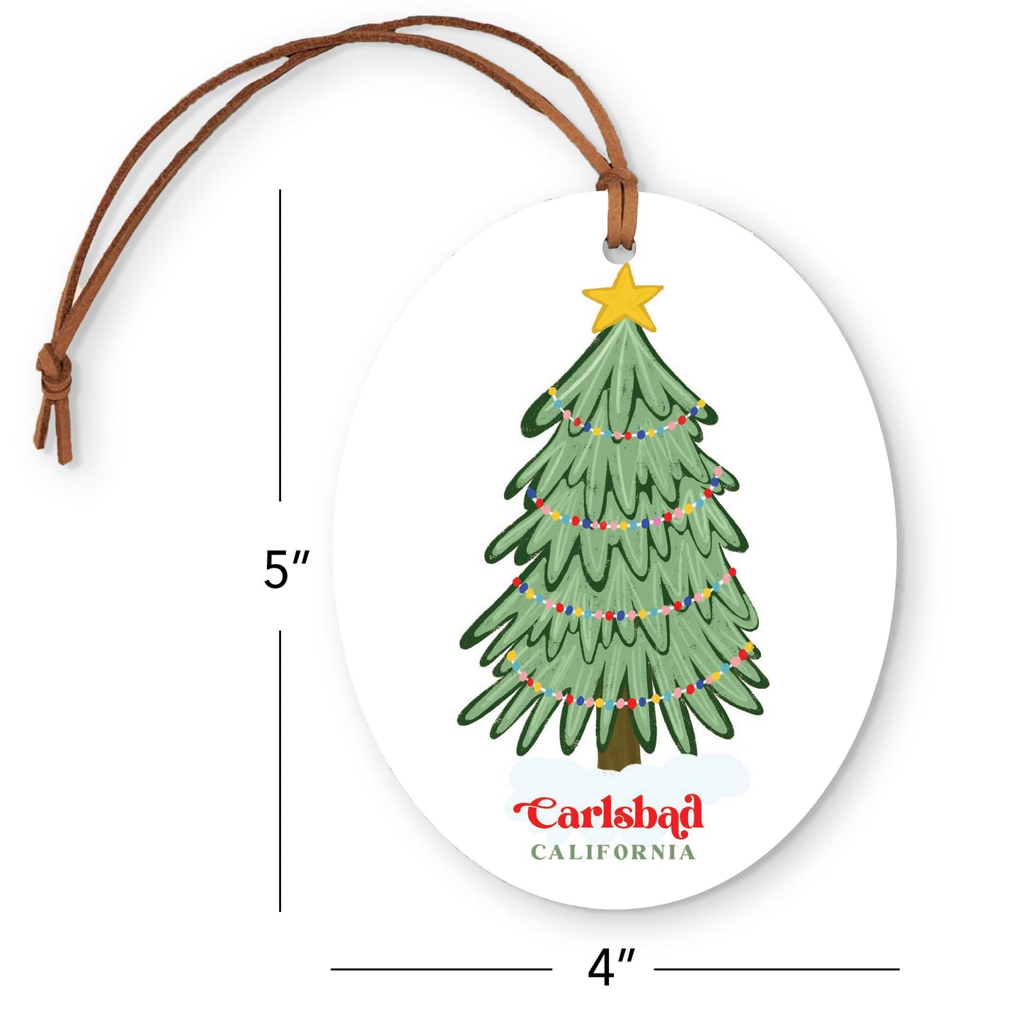 Oval Ornament-Christmas Tree Carlsbad California