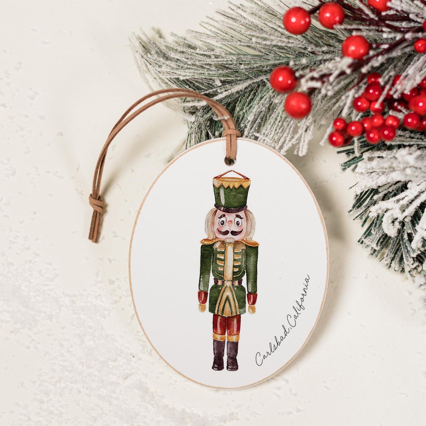 Oval Ornament-Painted Nutcracker Carlsbad California