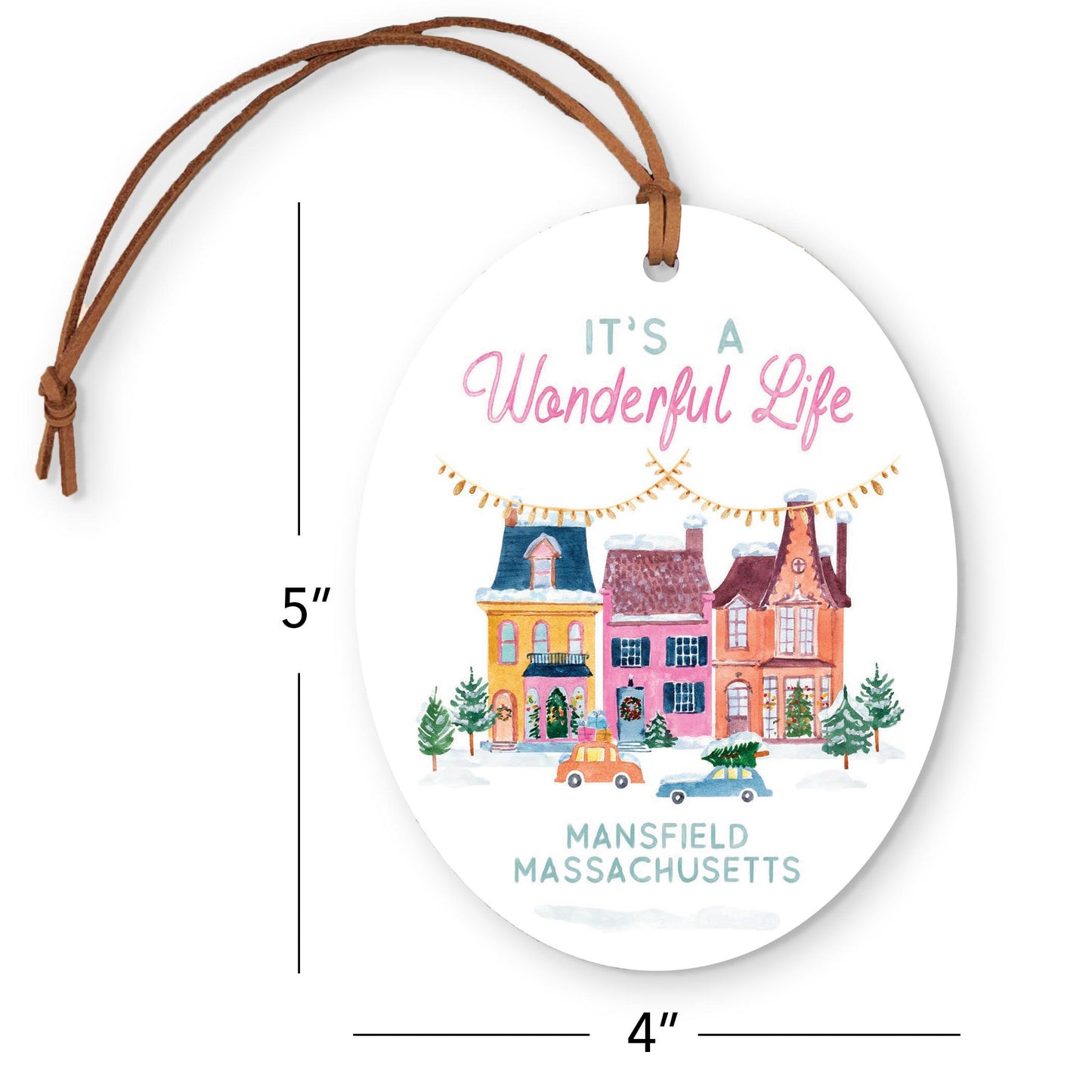 Oval Ornament-It's A Wonderful Life Mansfield Massachusetts -3