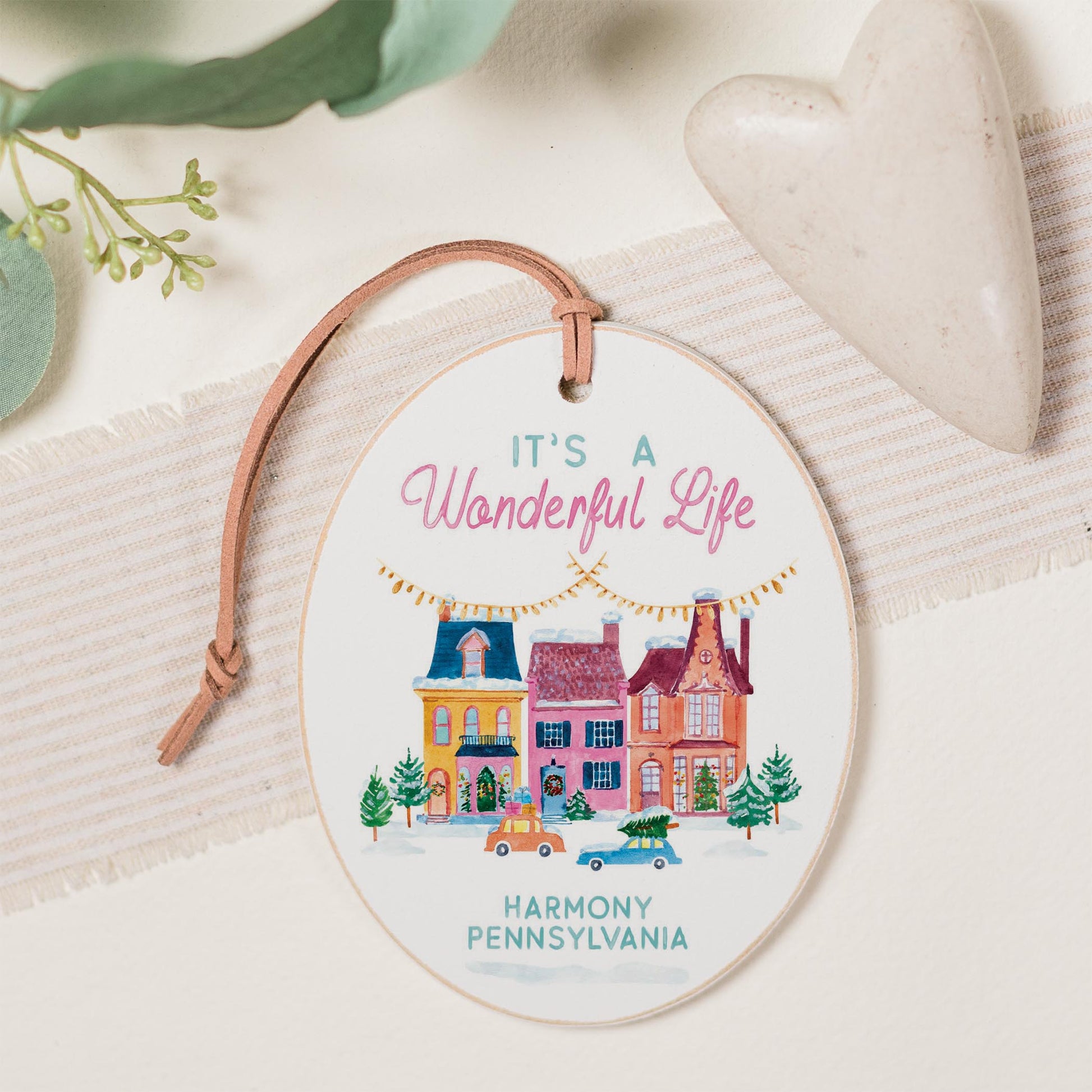 Oval Ornament-It's A Wonderful Life Harmony Pennsylvania -0