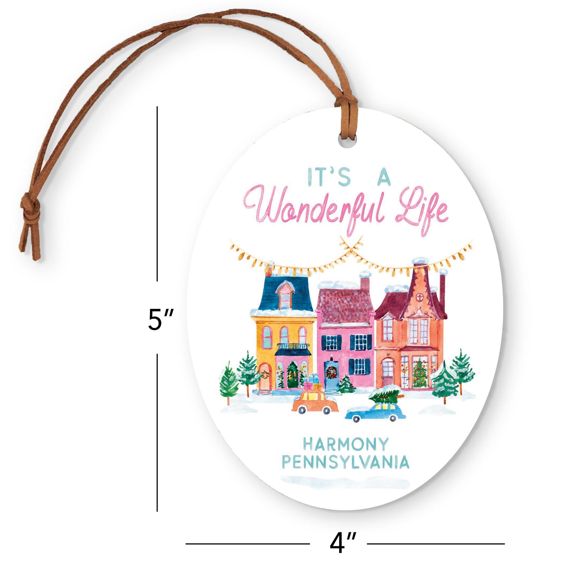 Oval Ornament-It's A Wonderful Life Harmony Pennsylvania -3