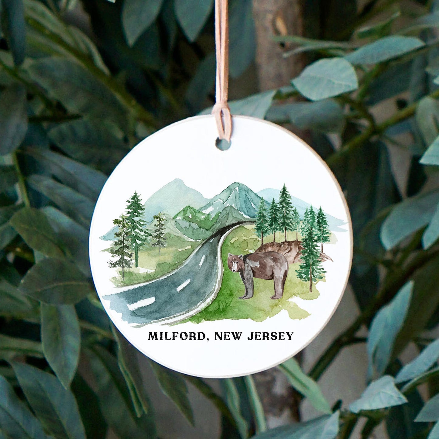 4" Round Ornament-Mountain Road Milford NJ