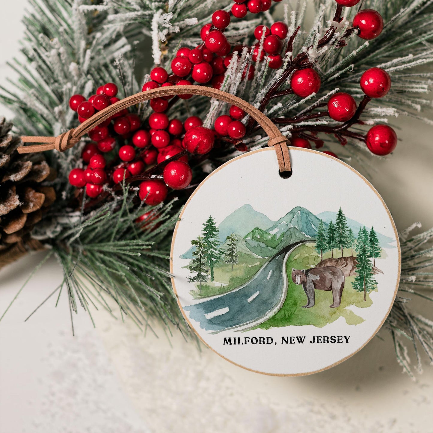 4" Round Ornament-Mountain Road Milford NJ