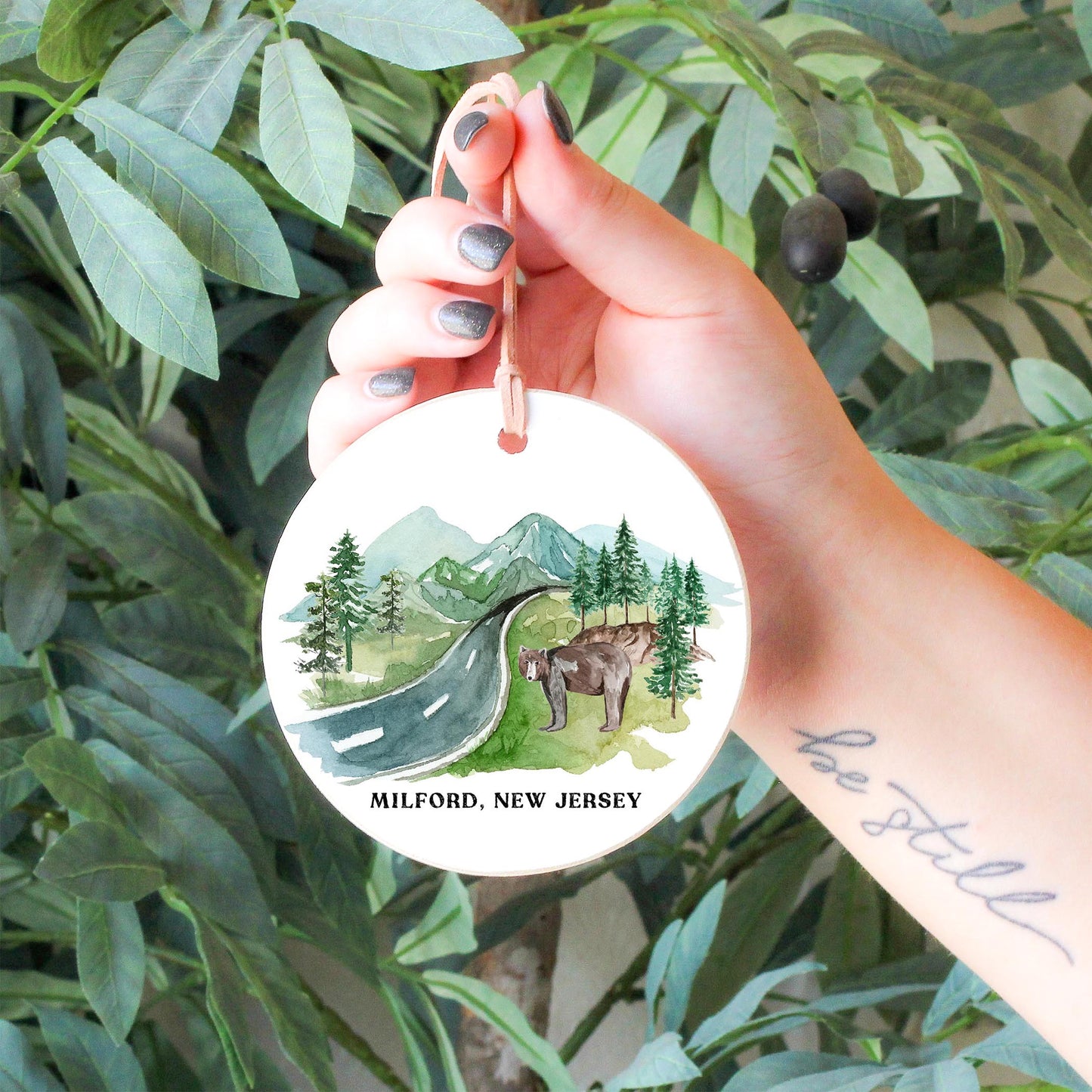 4" Round Ornament-Mountain Road Milford NJ