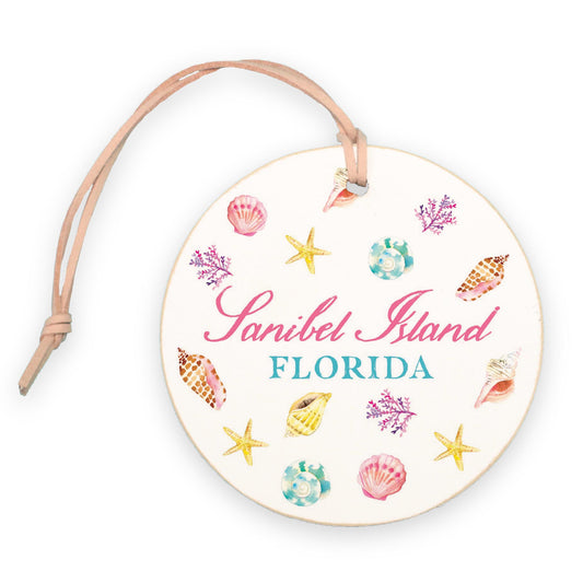 4" Round Ornament-Shells & Shoreline Sanibel Island Florida