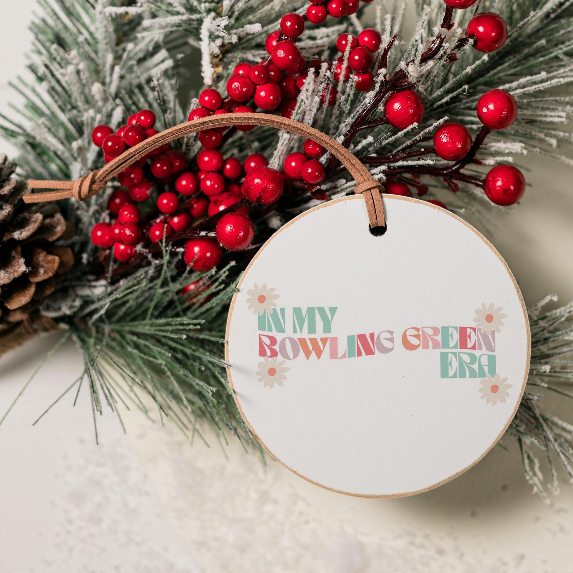 4" Round Ornament-Retro Wave Era Bowling Green Ohio -3