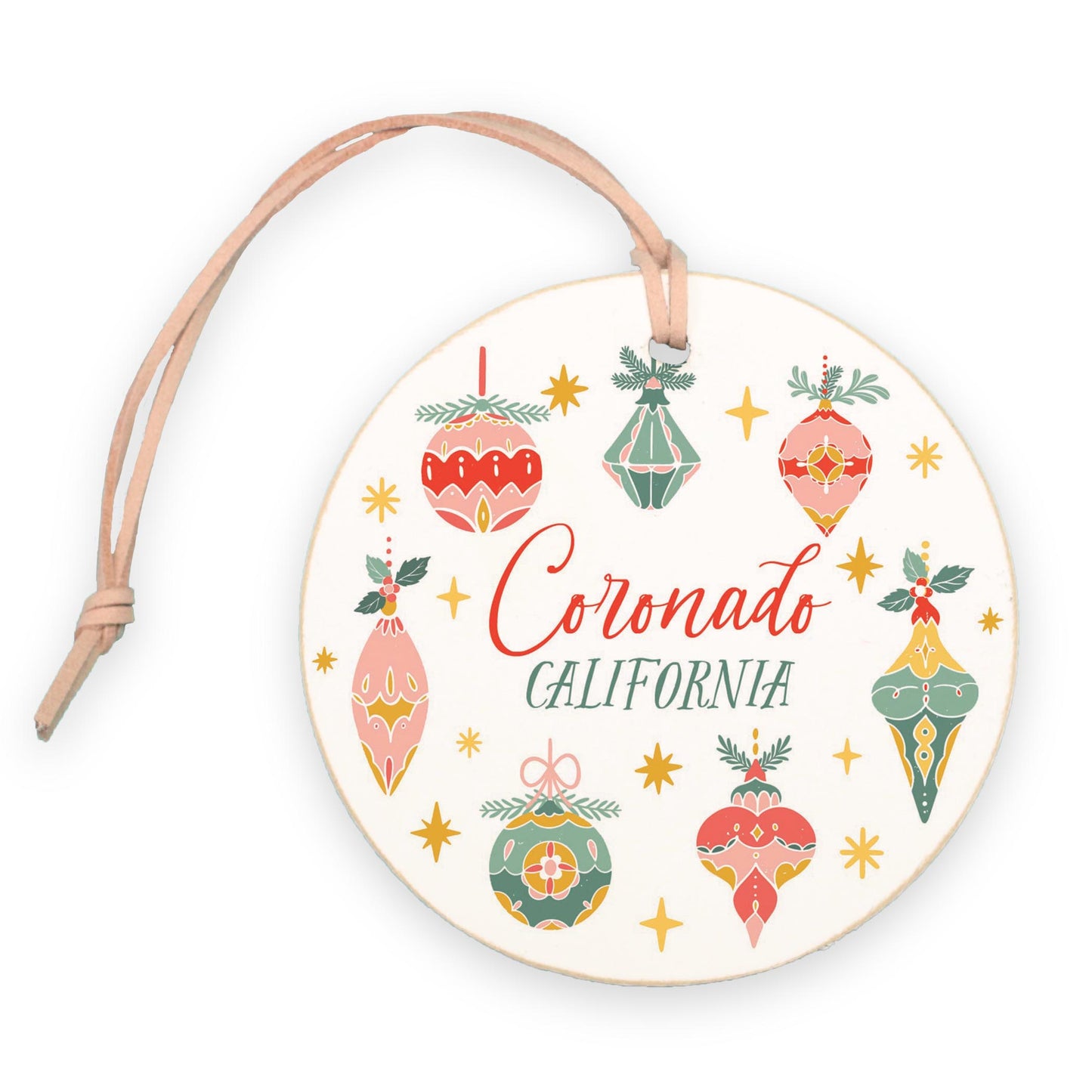 4" Round Ornament-Ornament Gems Coronado California