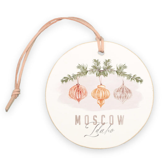 4" Round Ornament-Holiday Ornaments Moscow Idaho