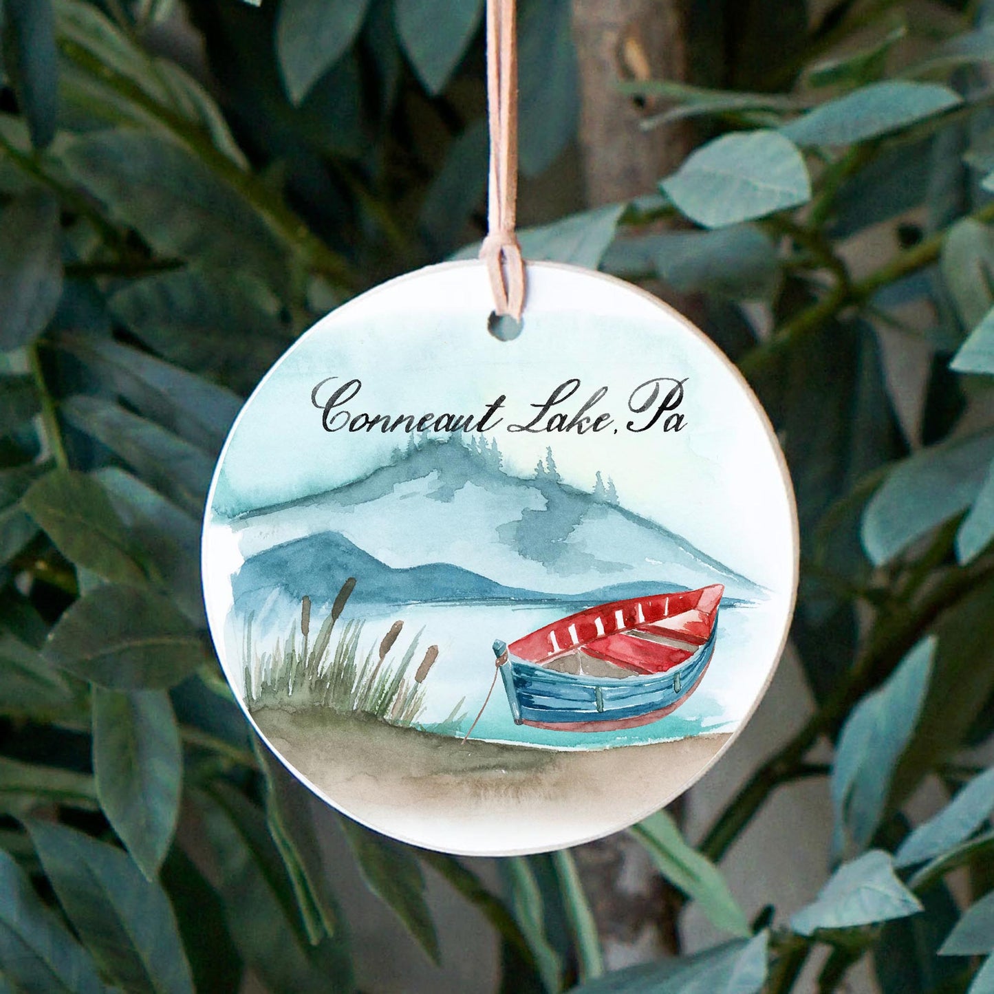 4" Round Ornament-Lake Conneaut Lake Pennsylvania -1